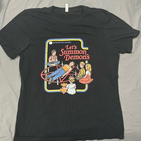 Mens Large “Lets summon demons” Joke shirt - Picture 2 of 2